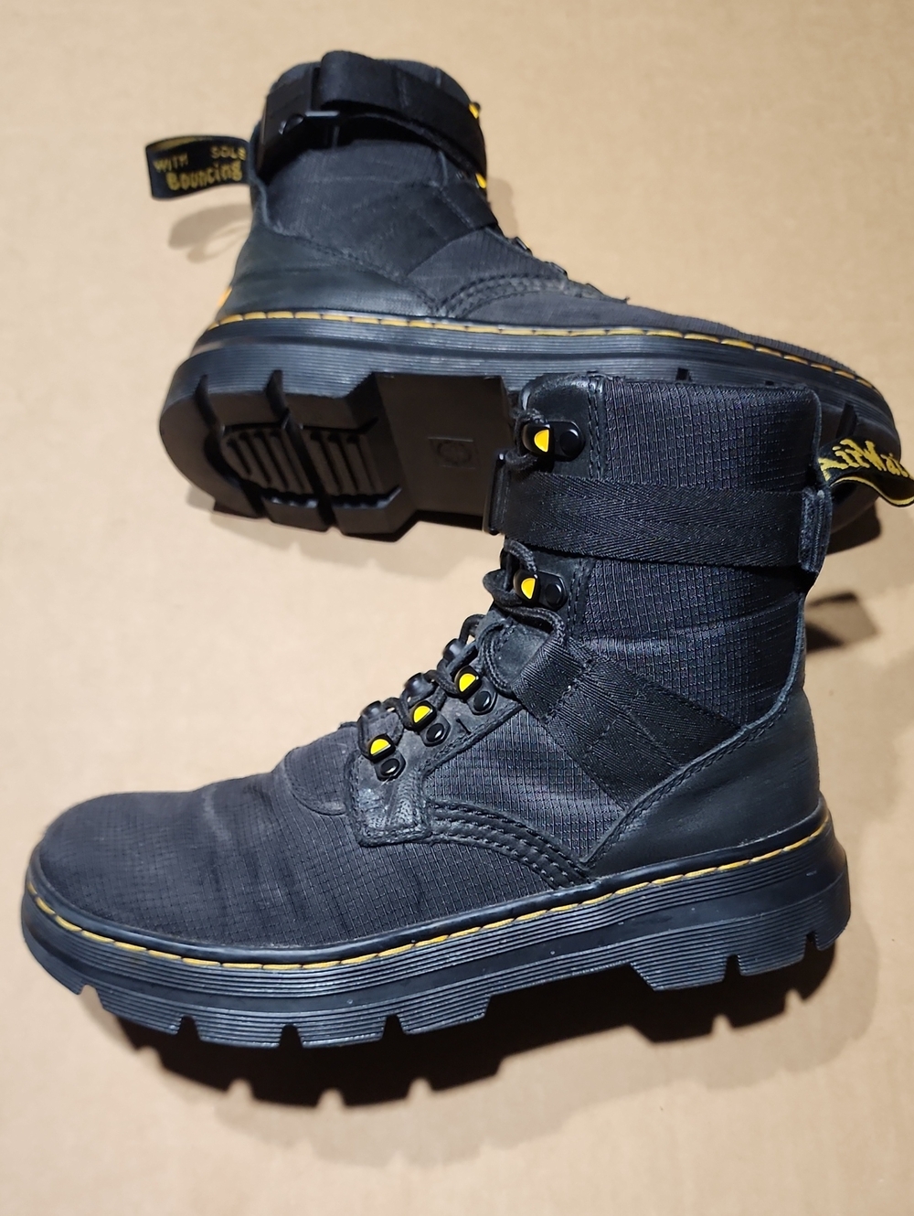 Dr Martens Utility Black Casual Combat Black Tech Boots Men's Size